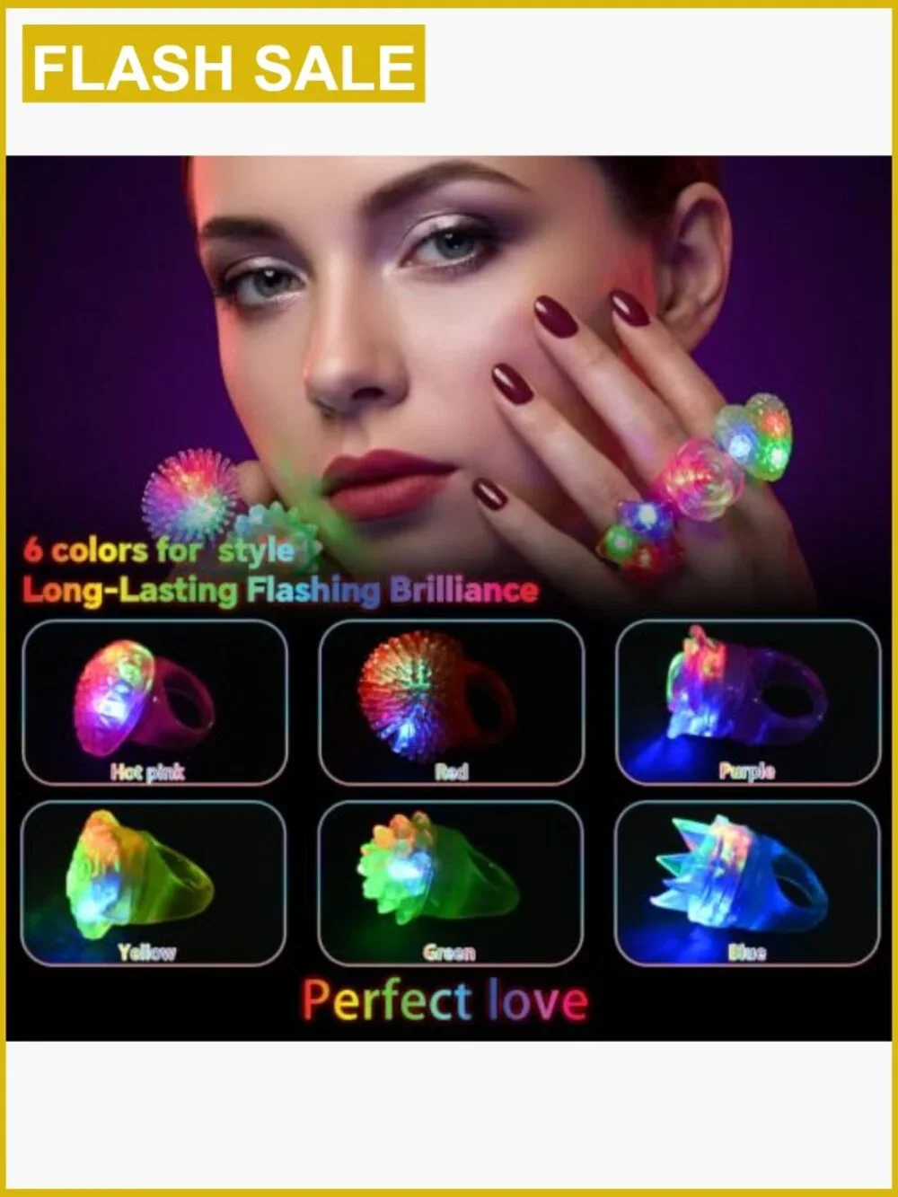 Light Up Rings Party Favors, Glow in the Dark LED Flashing Bumpy Rings, Soft